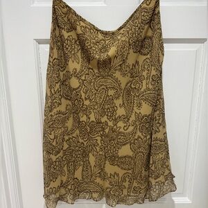Ralph Lauren Silk Dress with Brown Pattern